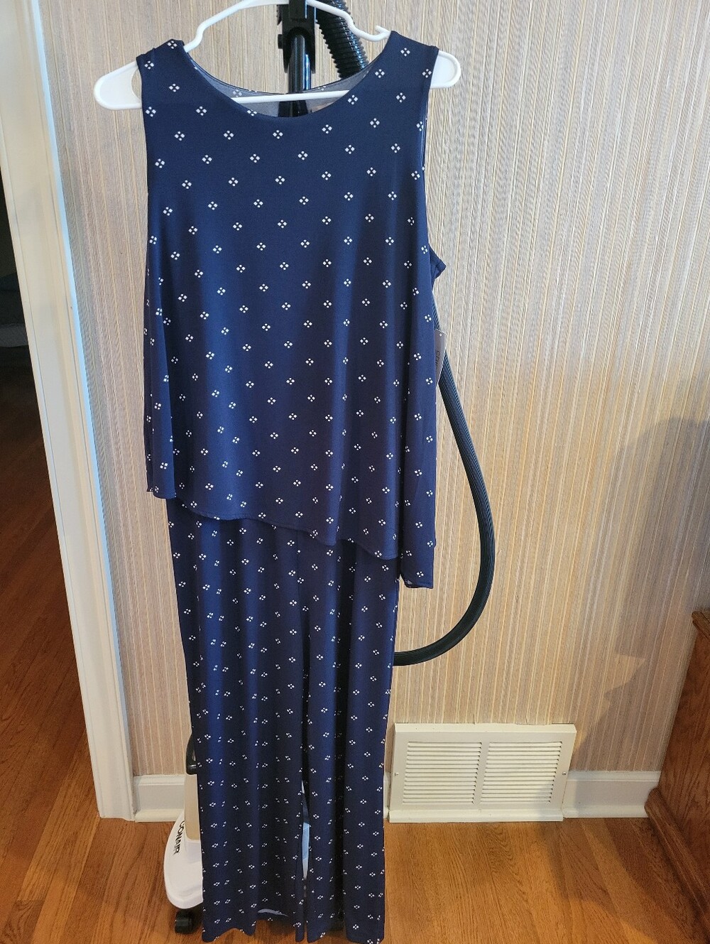 Chico's Olivia Layered Jumper Summer Sky Dot Size 1 Medium NWT